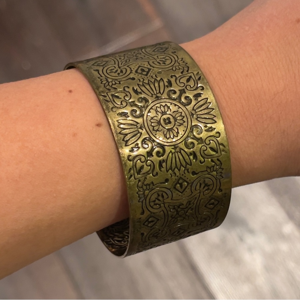 Hollister Gold Engraved Bracelet